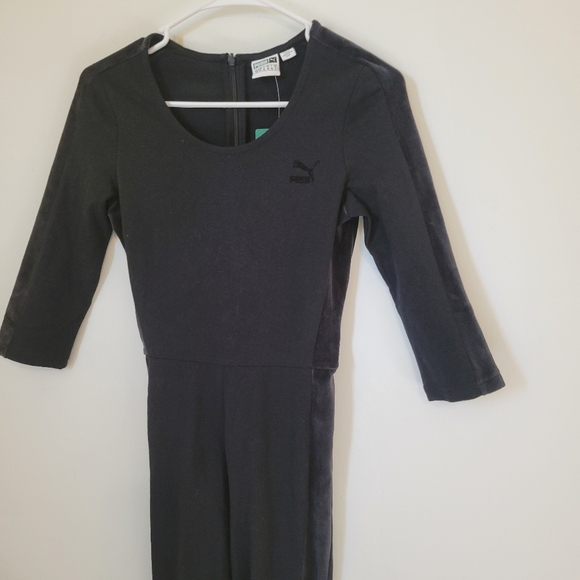 Puma T7 Black Velour Jumpsuit NWT - Picture 9 of 13